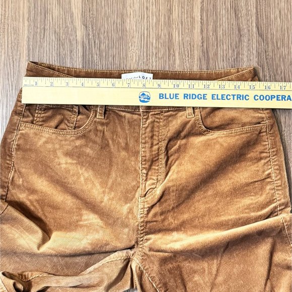 Loft Womens Peachy Orange Curvy High Skinny Corduroy Pants Size 10 Super‎ Soft - Picture 6 of 9